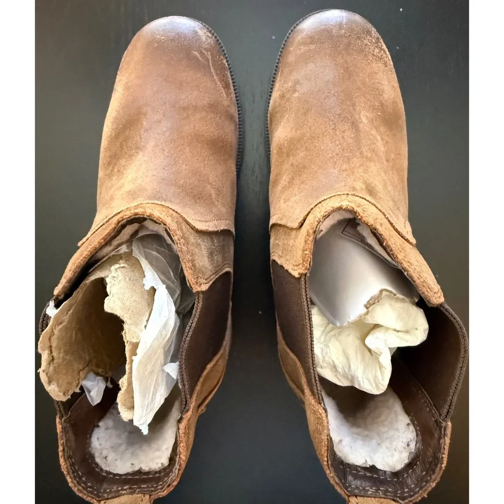 NIB UGG Bonham Boot II Women Size 5.5 Brown Leather Ankle Shearling-Lined Bootie